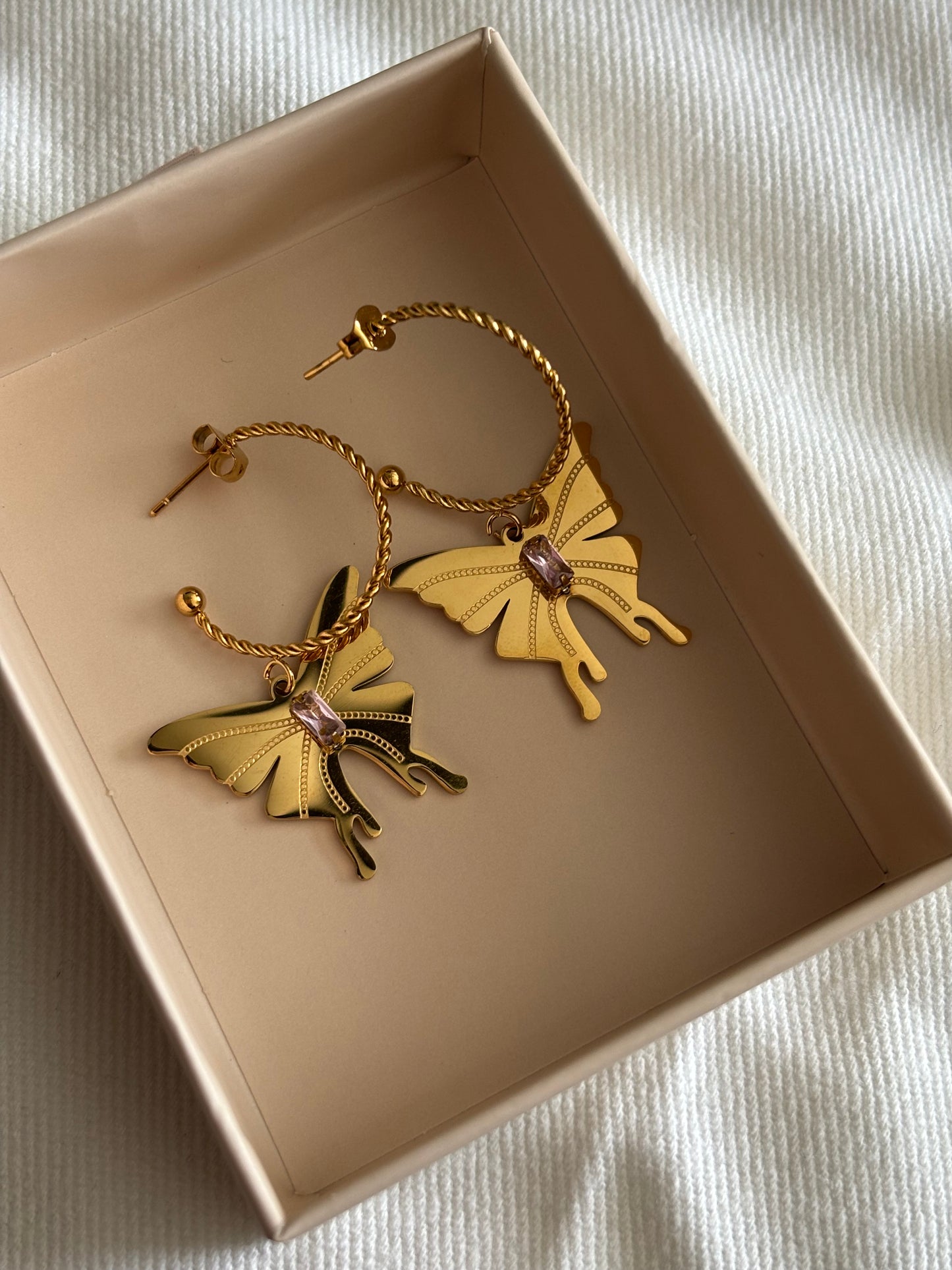 Gold Butterfly Earrings